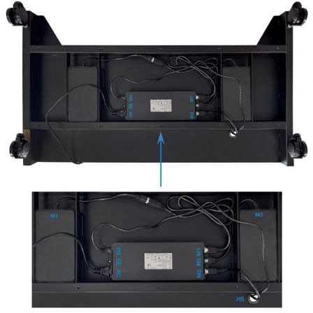 TooQ FSM03-B Soporte de Suelo Eléctrico con Ruedas para Pantallas 52-84 Pulgadas